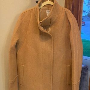 NWT J. Crew wool blend Camel City Coat size 10